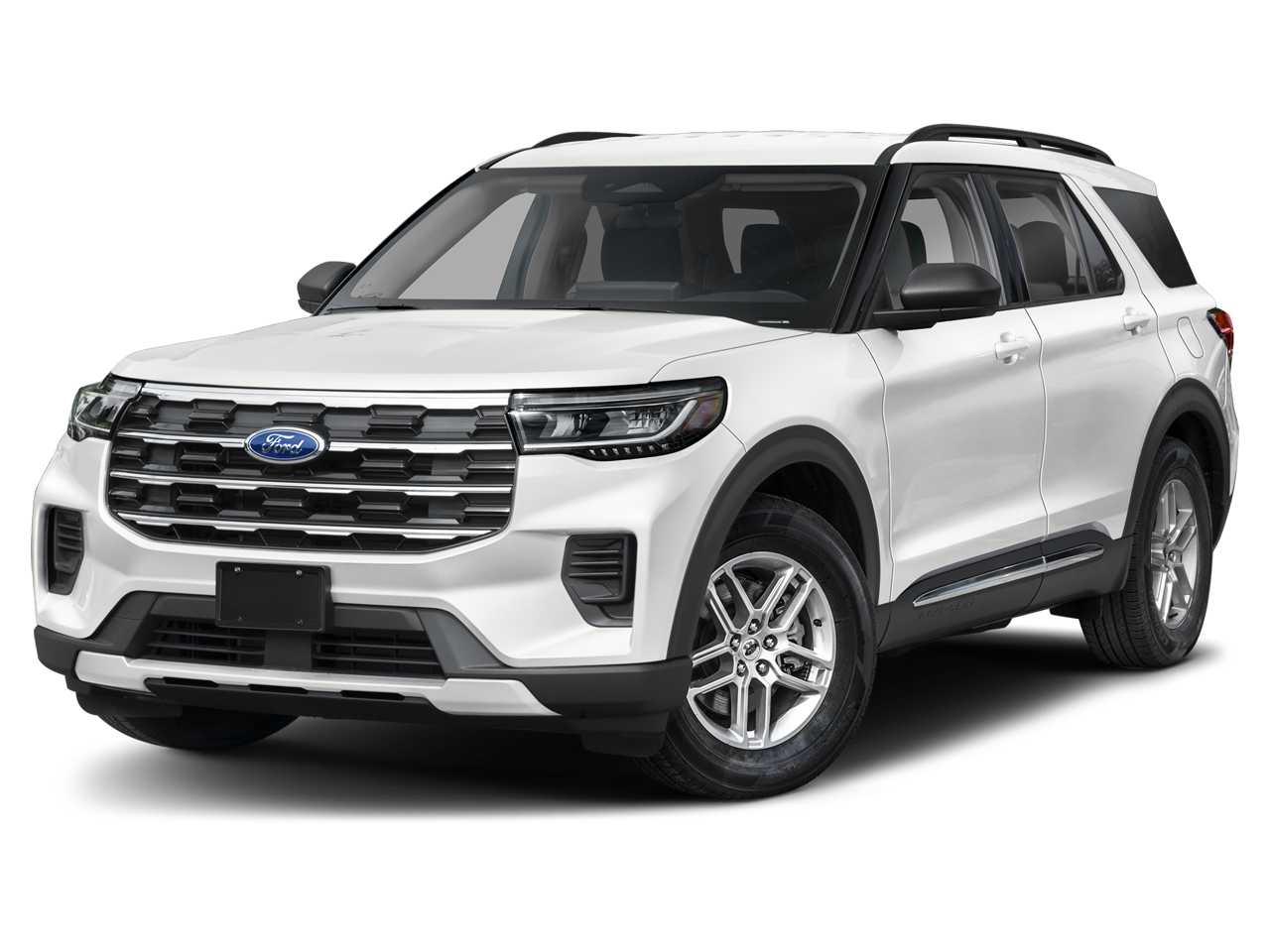 2026 Ford Explorer Active w/100A Pkg in Oxford White — front three-quarter view