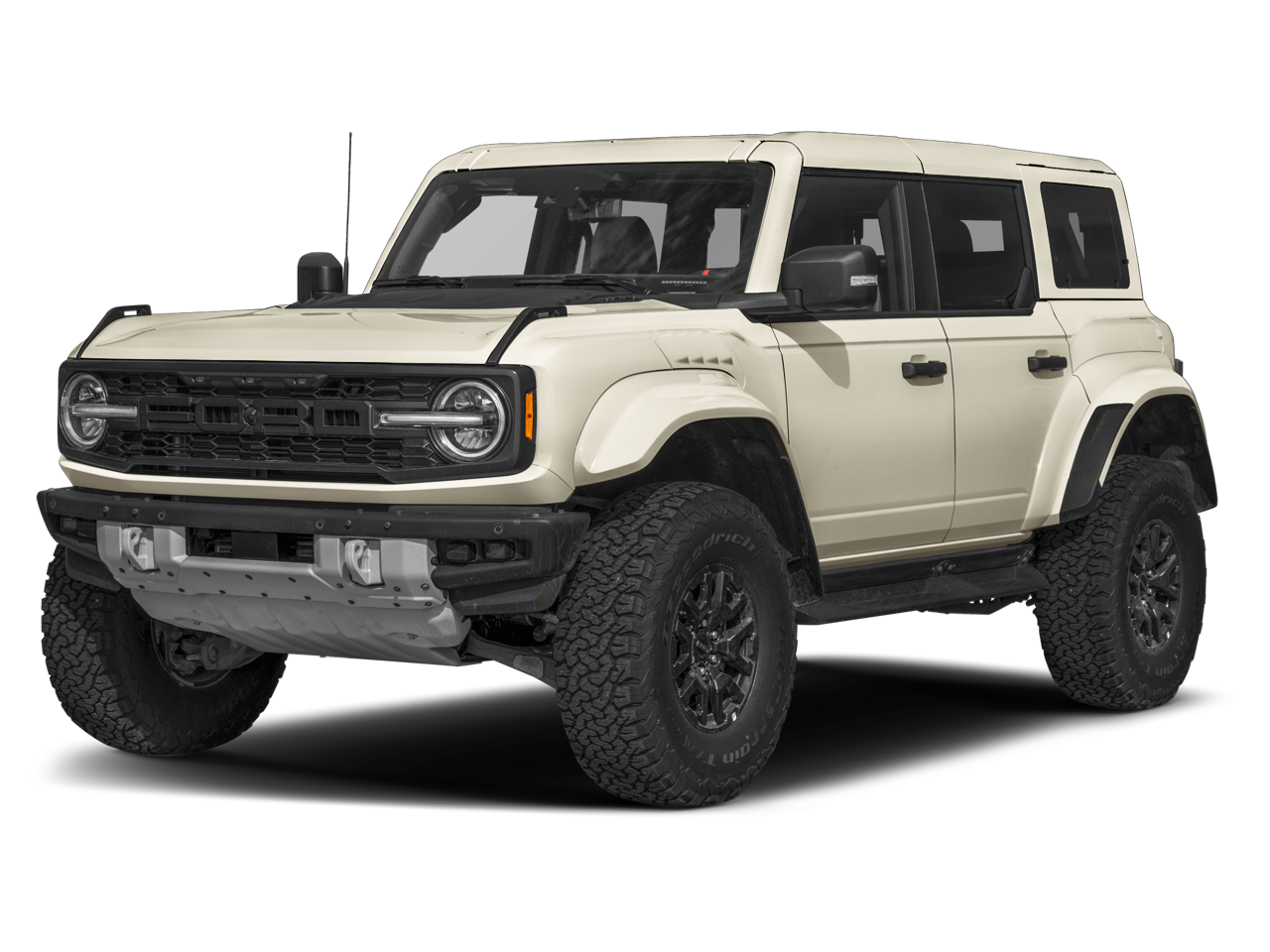 2026 Ford Bronco Raptor in Marsh Gray — front three-quarter view