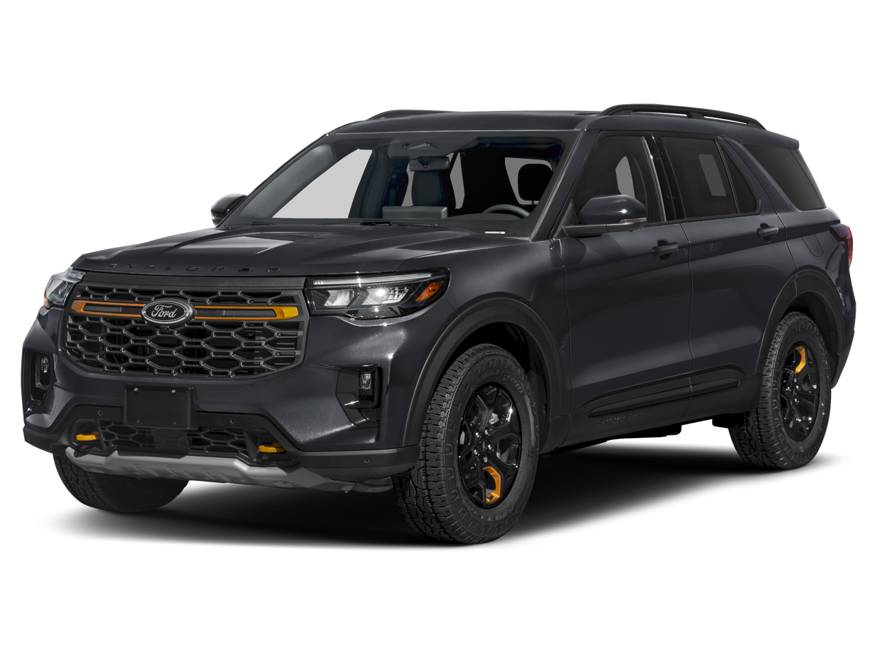 2026 Ford Explorer Tremor in Marsh Gray — front three-quarter view