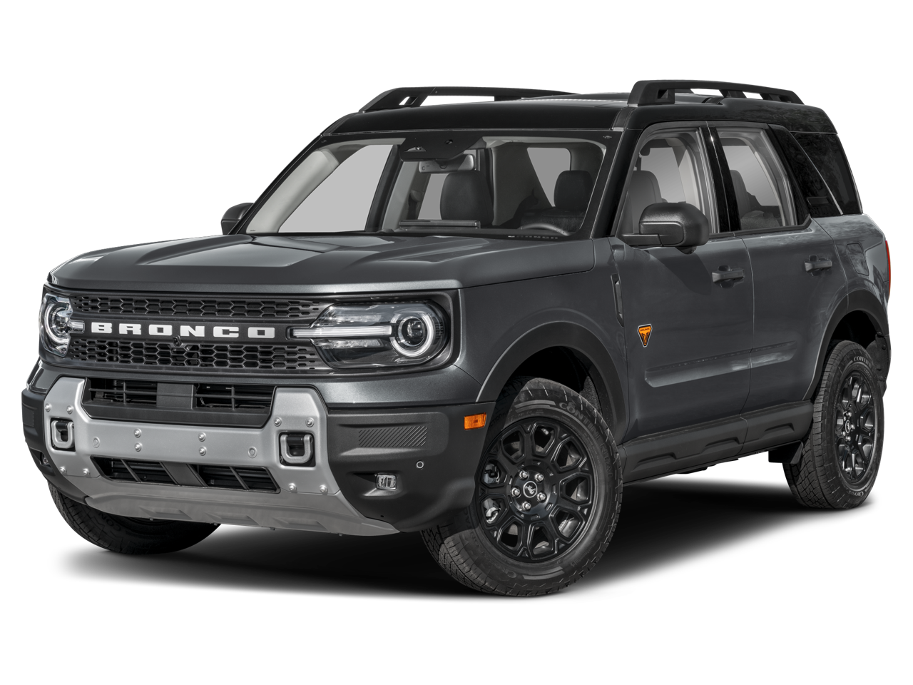 2026 Ford Bronco Sport Badlands in Oxford White — front three-quarter view