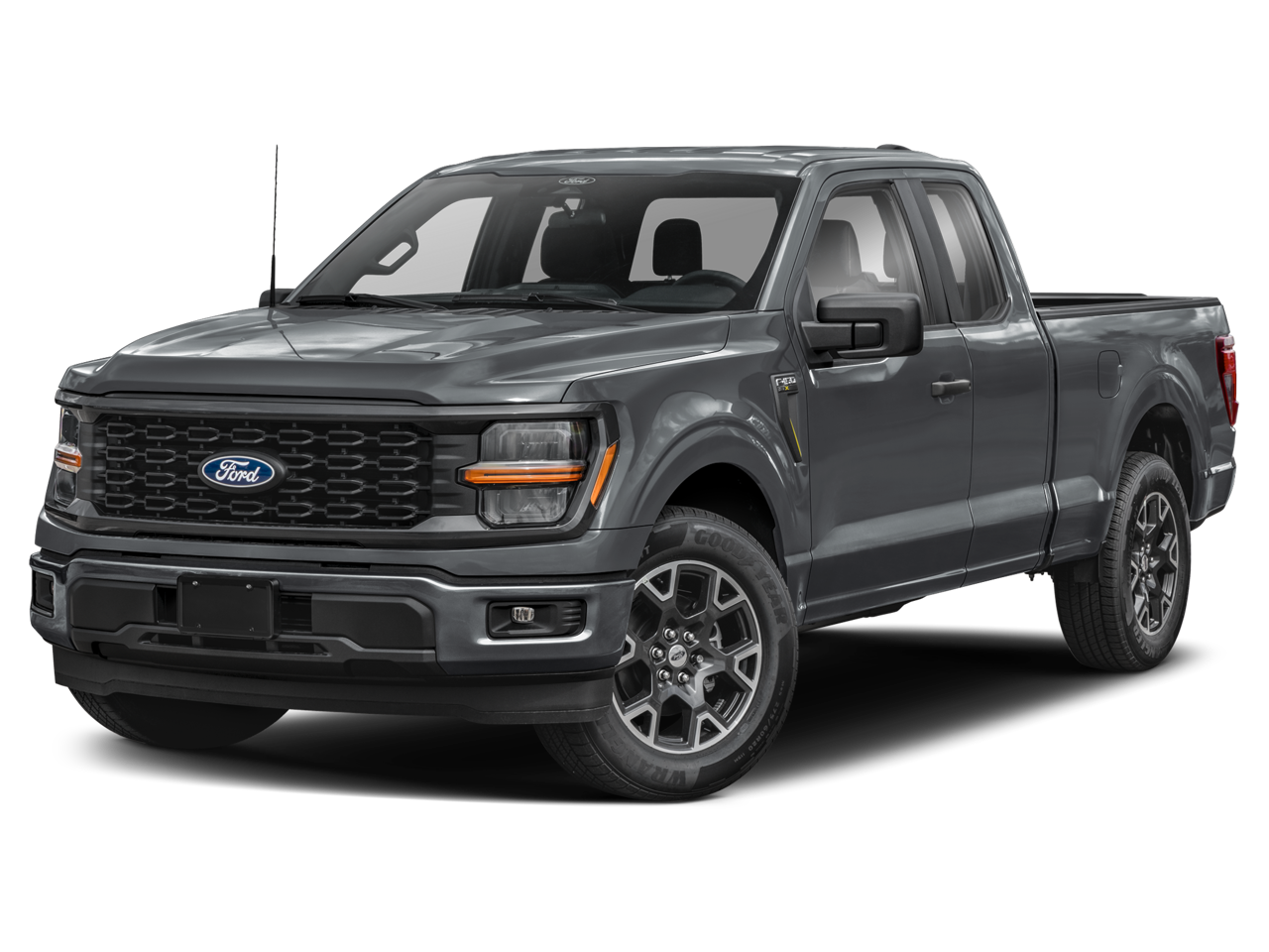 2026 Ford F-150 STX in Iconic Silver Metallic — front three-quarter view