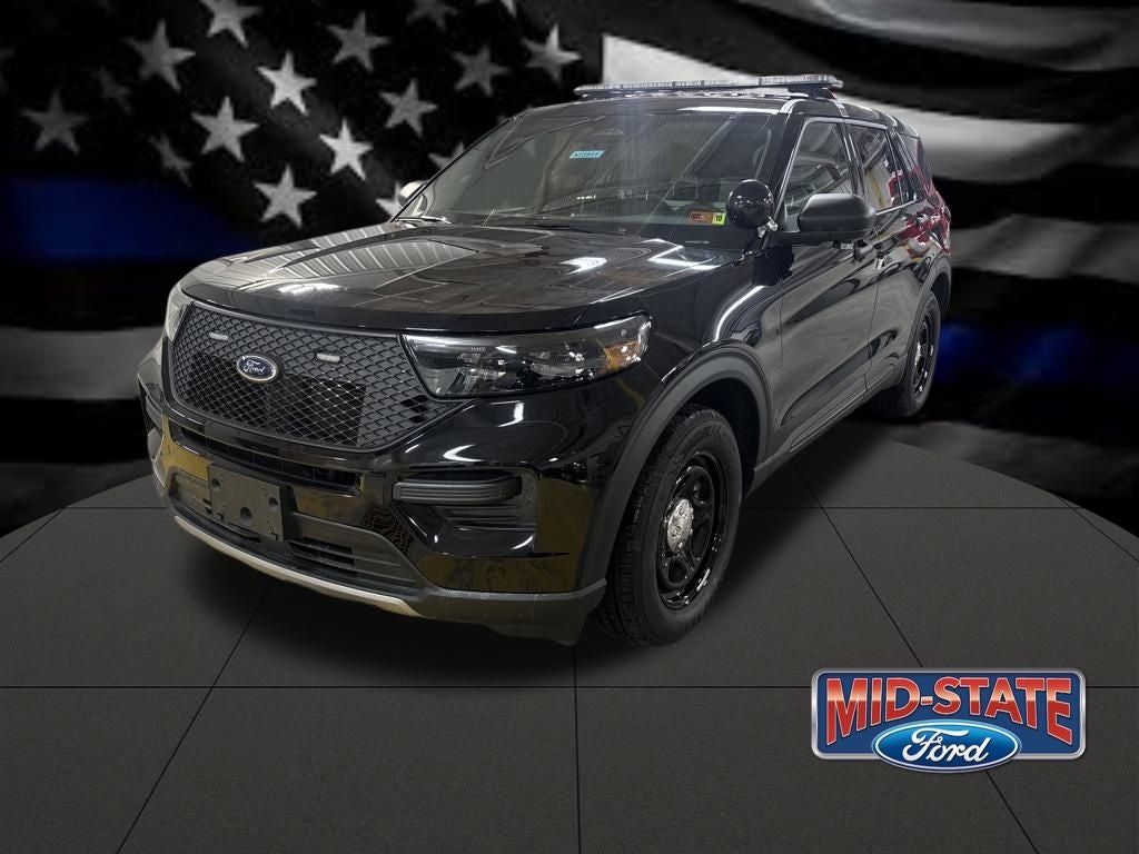 2025 Ford Police Interceptor Utility Base in Black — front three-quarter view