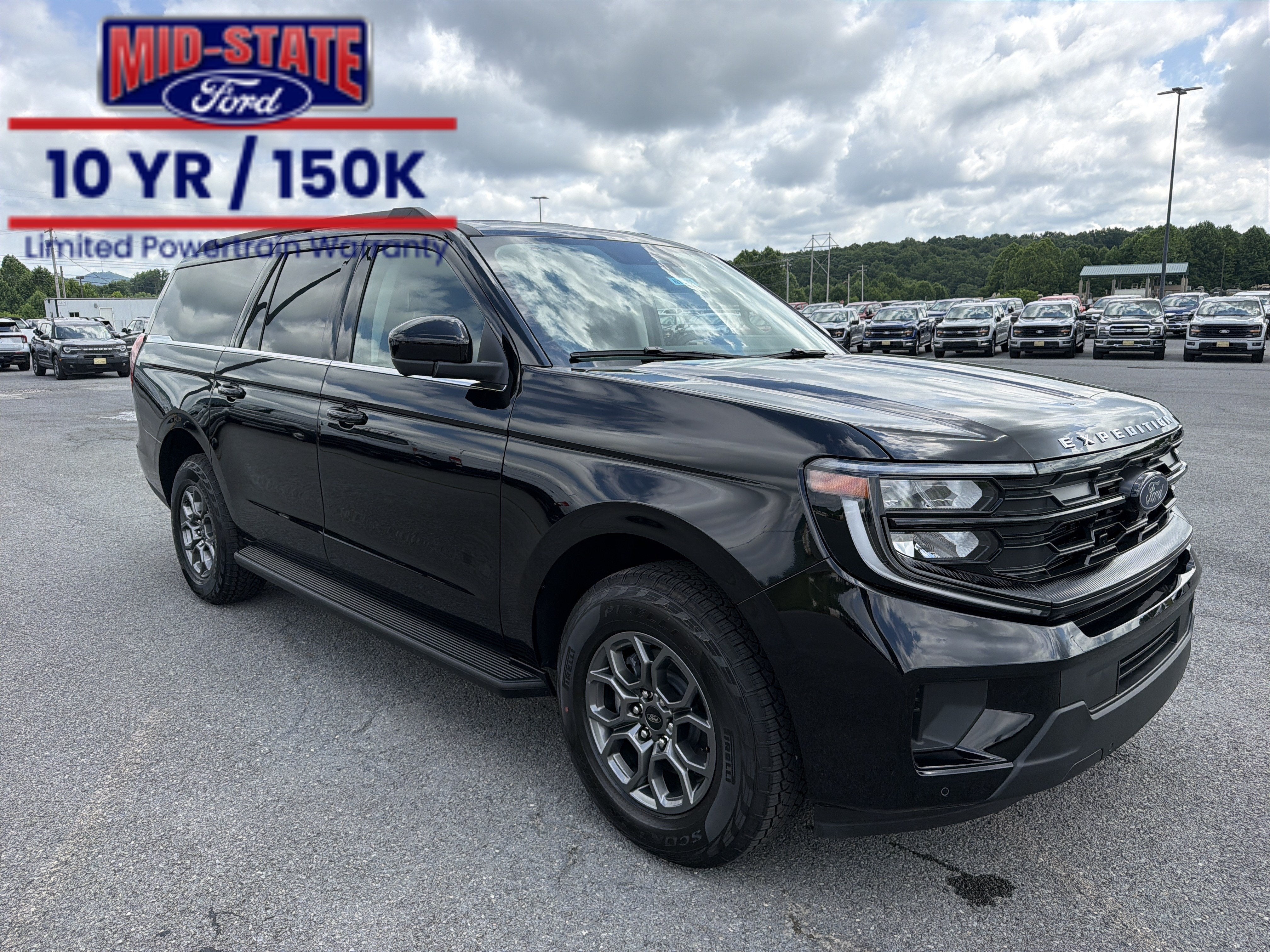 2026 Ford Expedition Max Active in Agate Black Metallic — front three-quarter view