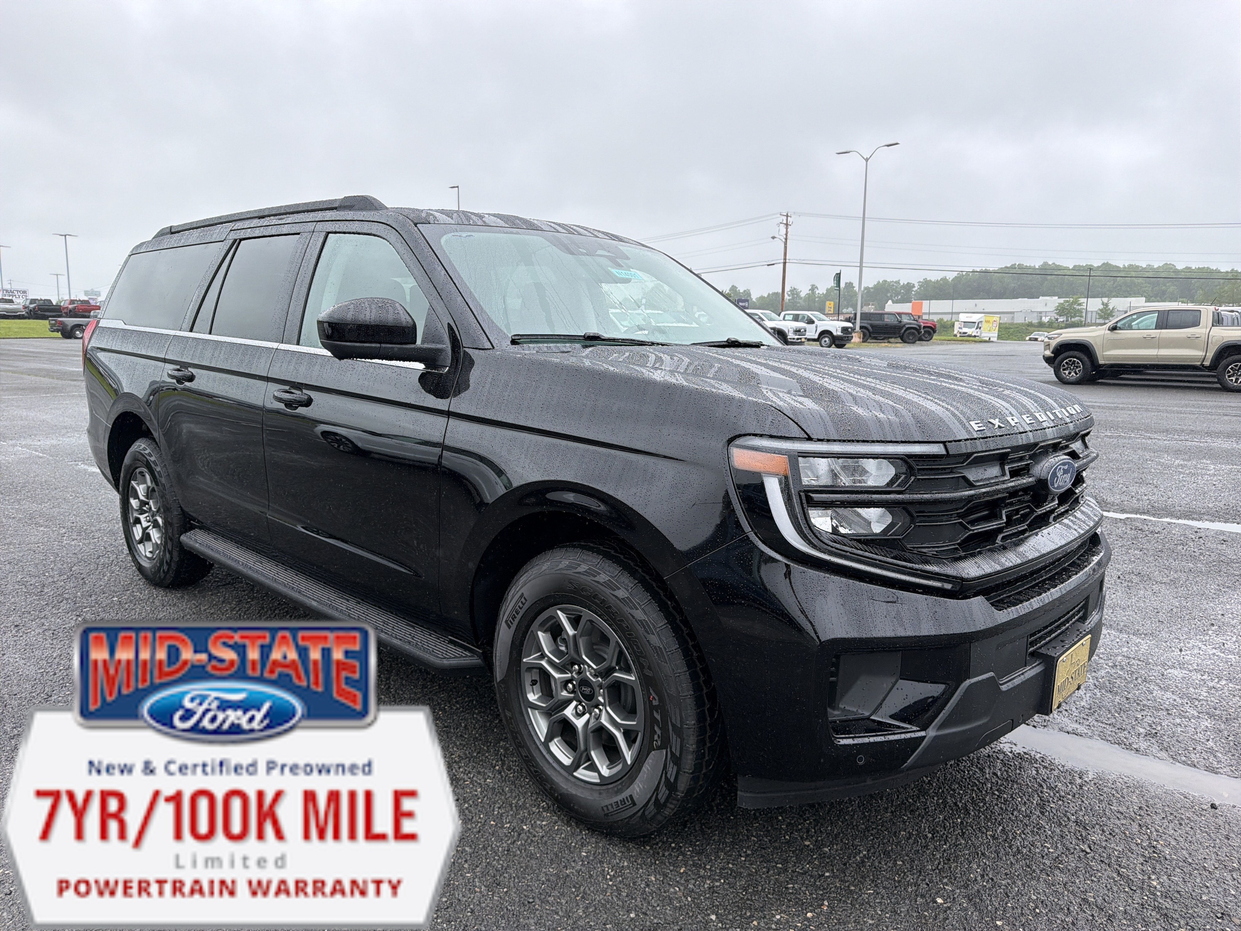 2026 Ford Expedition Max Active in Agate Black Metallic — front three-quarter view