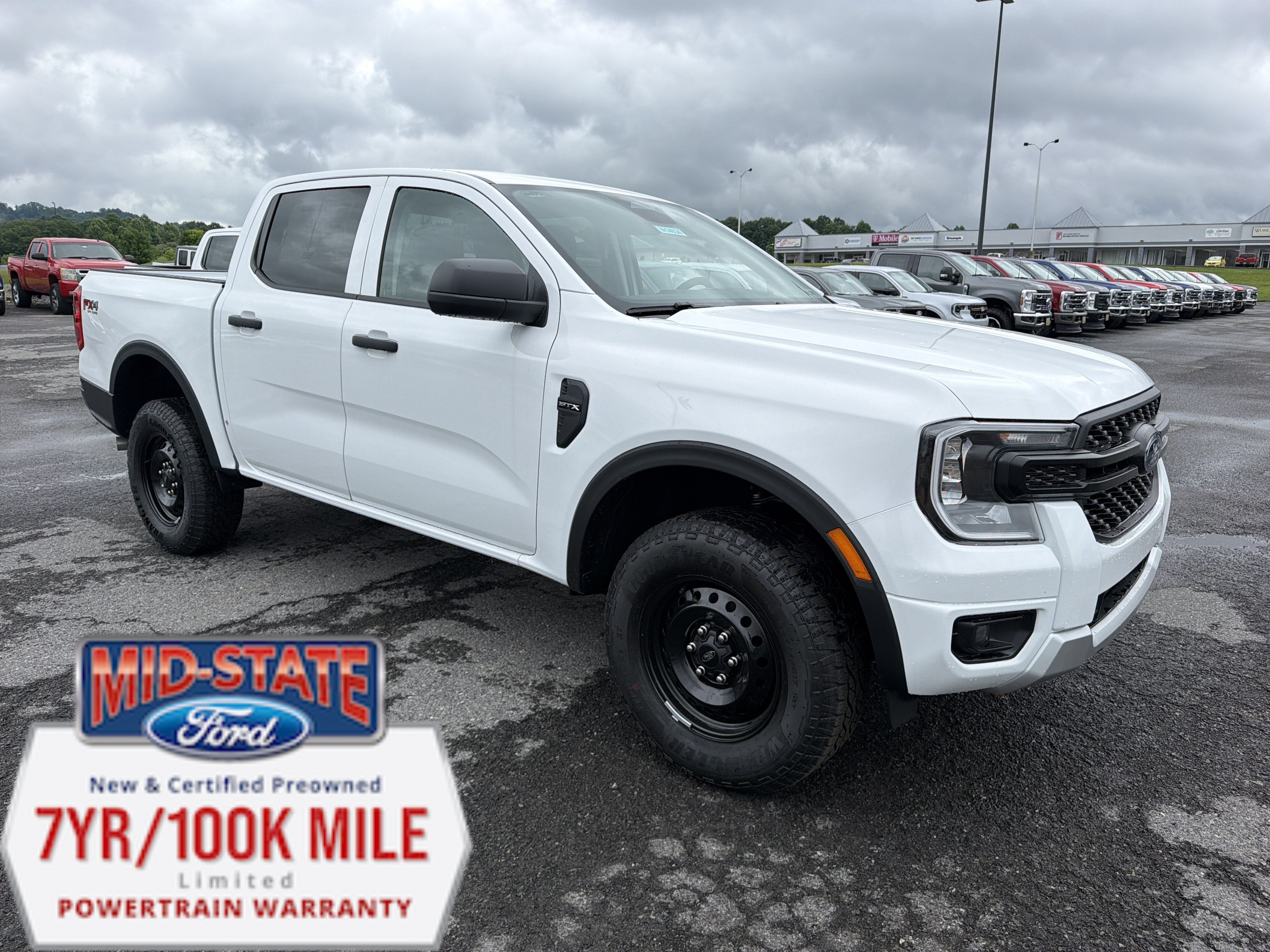 2026 Ford Ranger XL in Oxford White — front three-quarter view