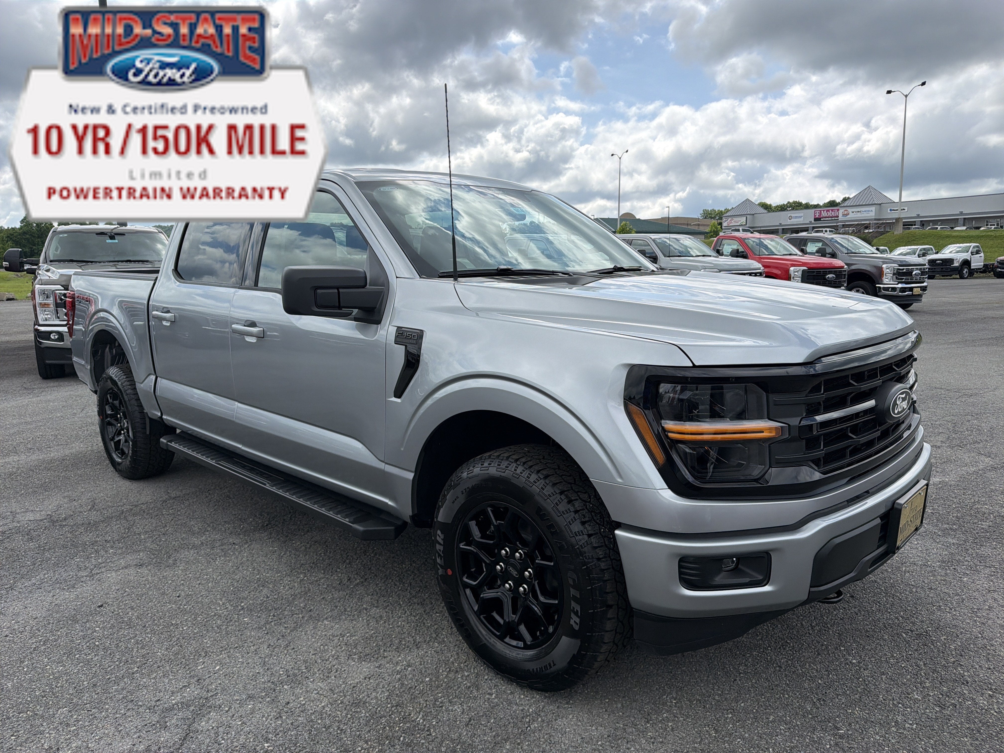 2026 Ford F-150 XLT in Iconic Silver Metallic — front three-quarter view