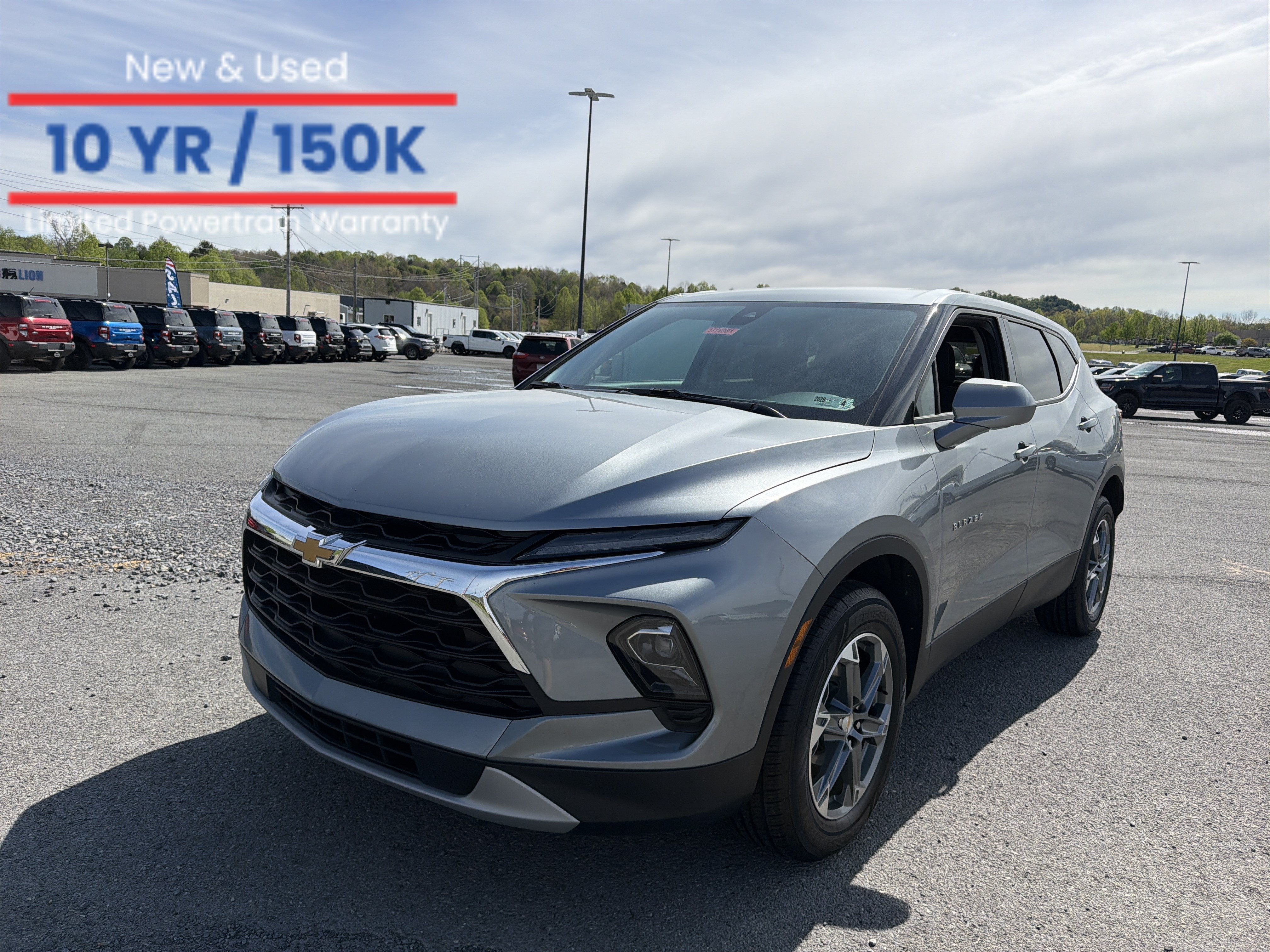 2025 Chevrolet Blazer LT in Sterling Gray Metallic — front three-quarter view